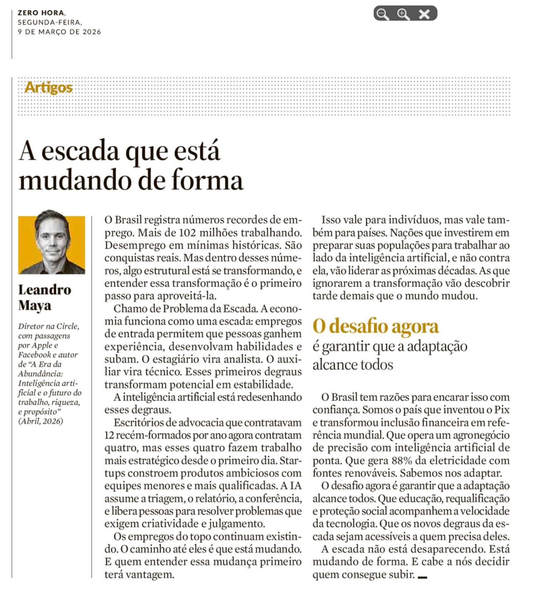 A escada que está mudando de forma